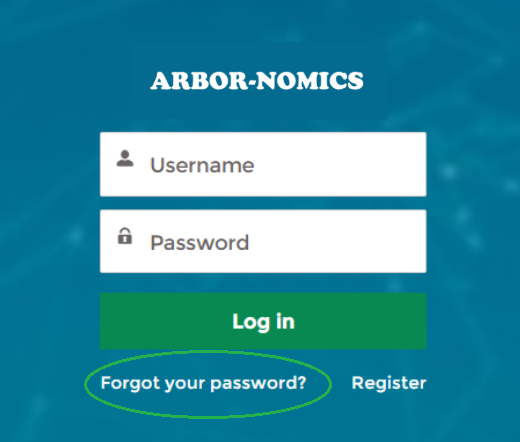 Customer Portal login screen